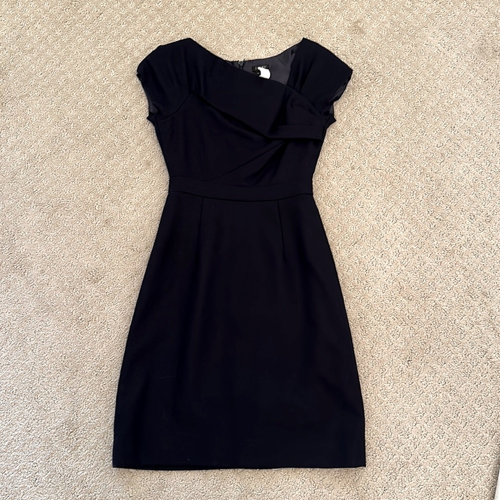 J. Crew Navy Wool Tailored Dress Sz 00 Beautiful Dress